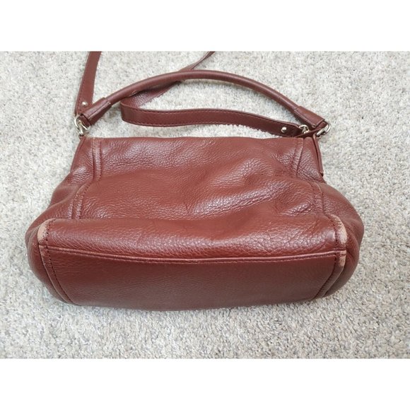 Kate Spade Crossbody Purse Brown Pebbled Cow Leather - Picture 4 of 11